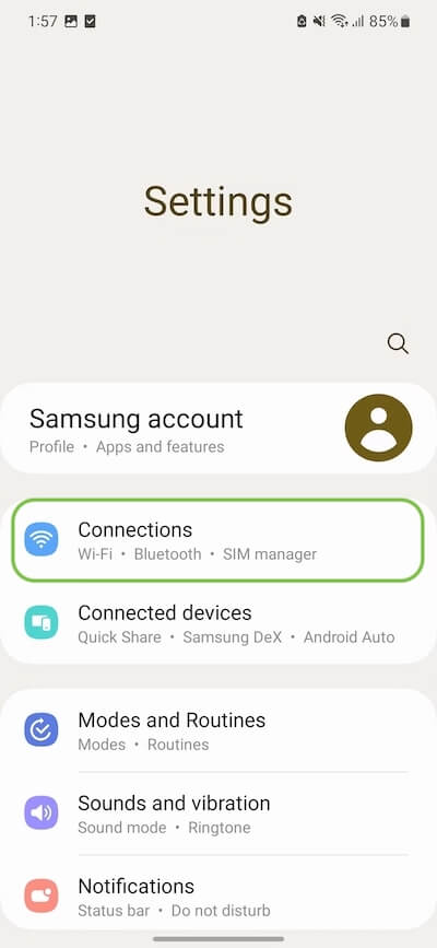 Samsung eSIM Step 2