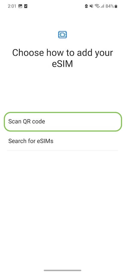 Samsung eSIM Step 5