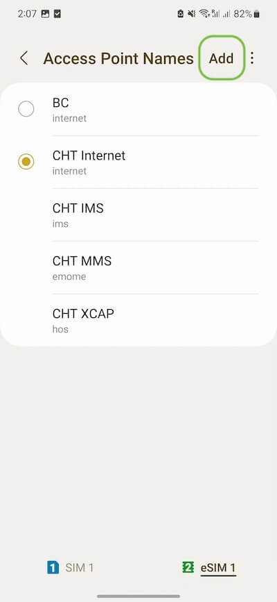 Samsung APN Step 5