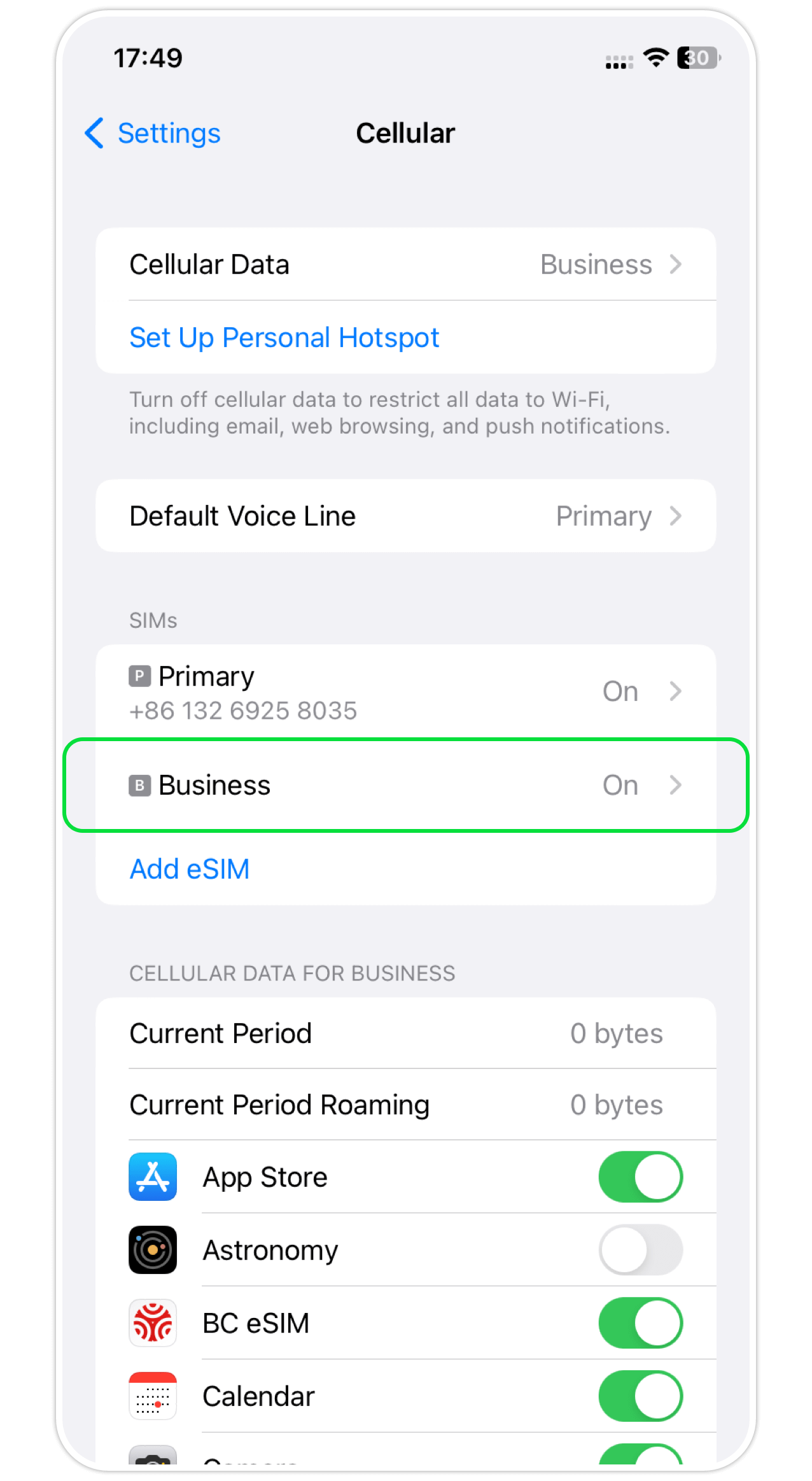 iOS eSIM Step 13