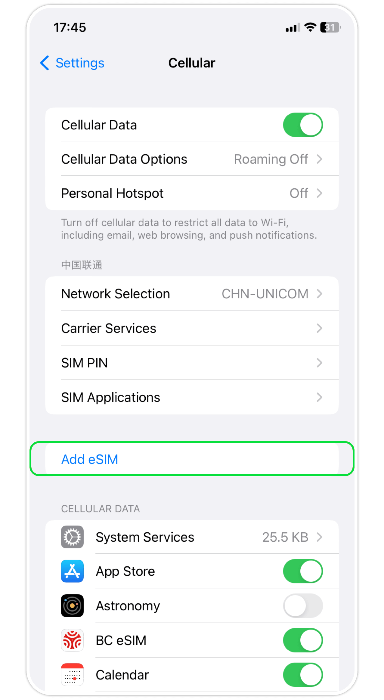 iOS eSIM Step 3