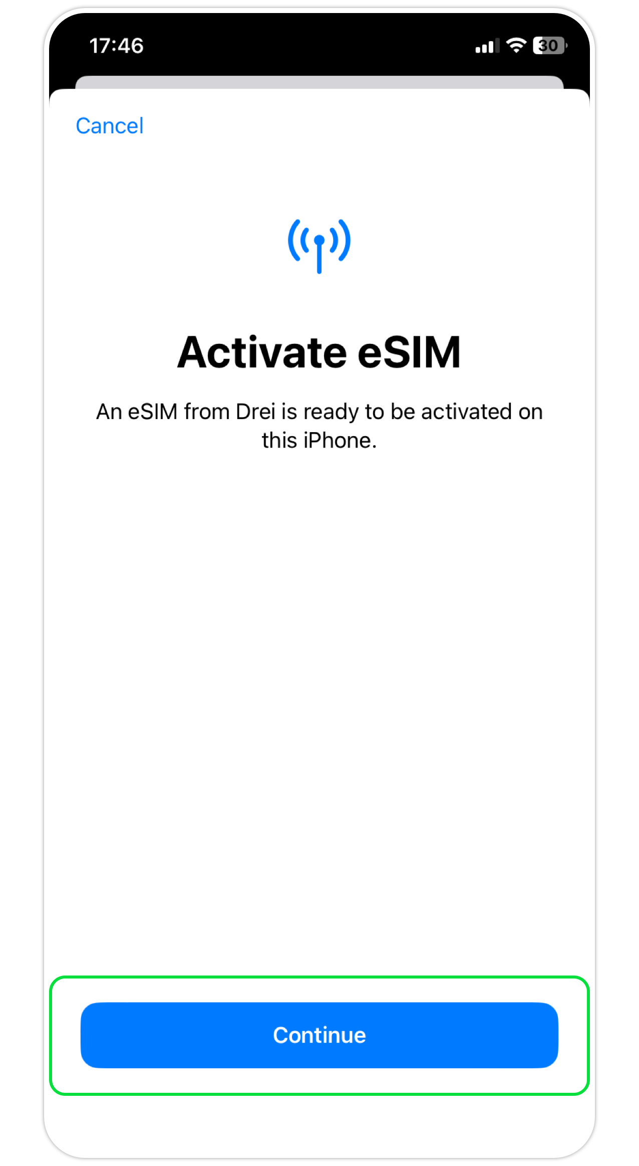 iOS eSIM Step 7