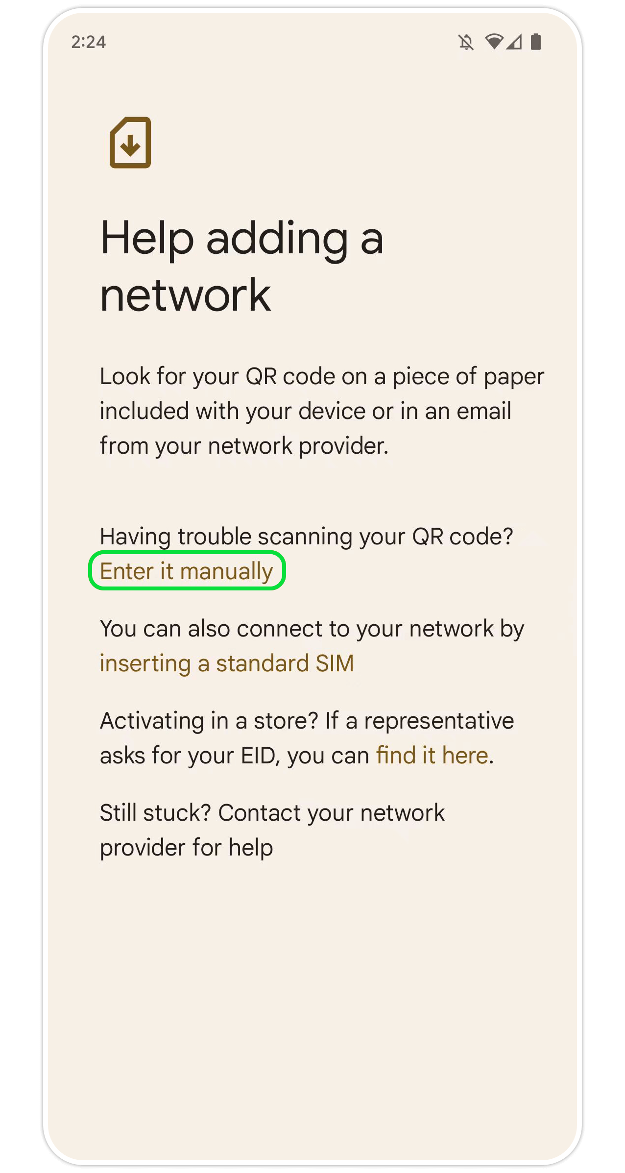 Google eSIM Step 7